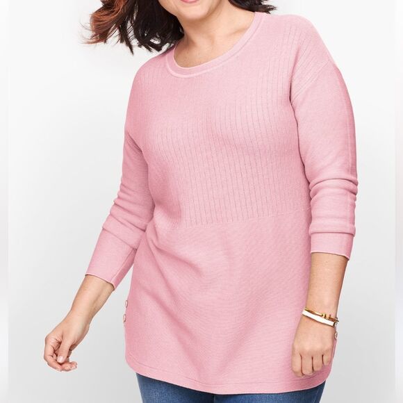 Talbots Knit Sweater Button Detail NEW Women’s Plus 3X Pink - Picture 1 of 11